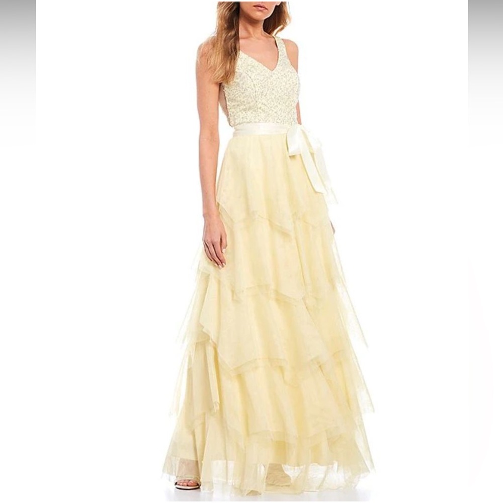 🆕TEEZE ME SEQUIN EMBELLISHED TIERED-MESH BALL GOWN (Sz 3/4, 5/6)